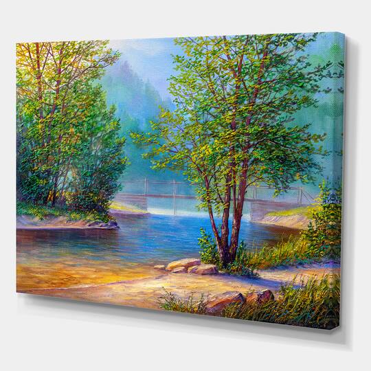 Designart - Green Trees By The Riverside